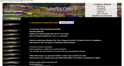 Desktop Screenshot of akvariusgaleria.hu